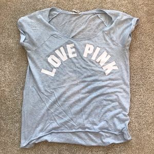 Light blue Victoria’s Secret PINK t shirt